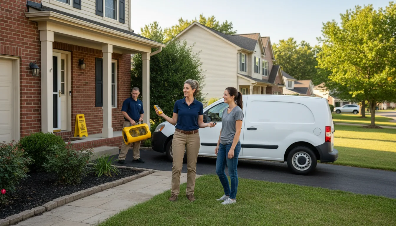 Residential water damage restoration in Ramey, PA